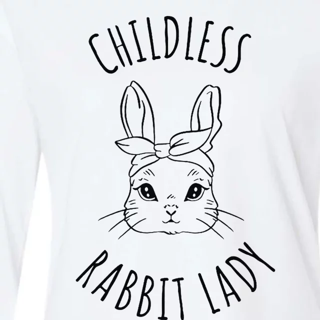 Childless Rabbit Lady Womens Cotton Relaxed Long Sleeve T-Shirt