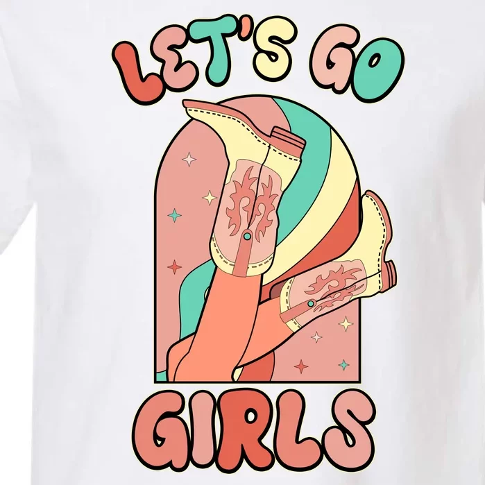 Cute Retro Lets Go Cowgirl Bachelorette Bridesmaids Party Garment-Dyed Heavyweight T-Shirt