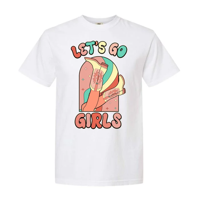 Cute Retro Lets Go Cowgirl Bachelorette Bridesmaids Party Garment-Dyed Heavyweight T-Shirt