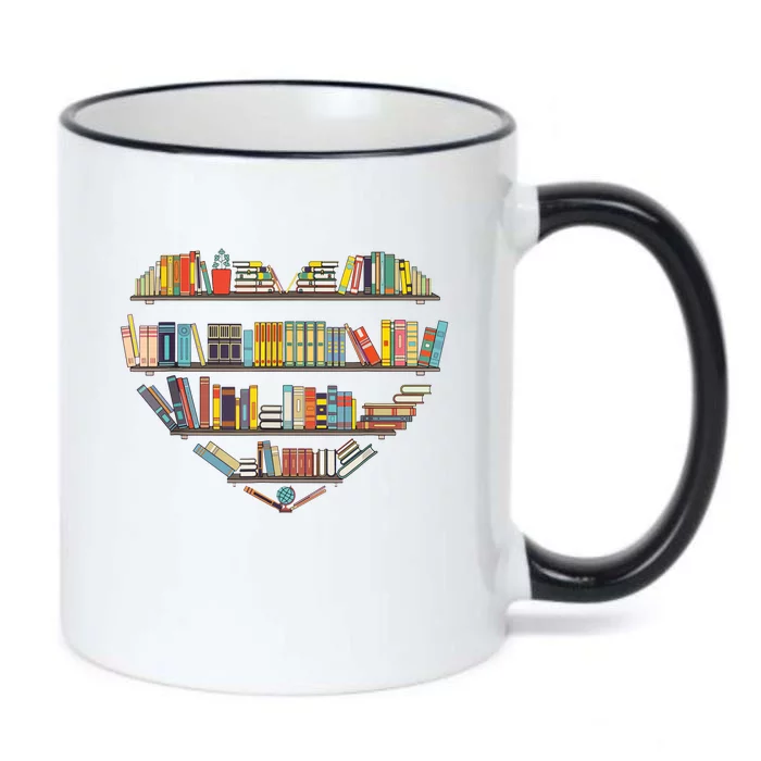 Cute Reading Library Books Lover Heart Librarian Gift Black Color Changing Mug