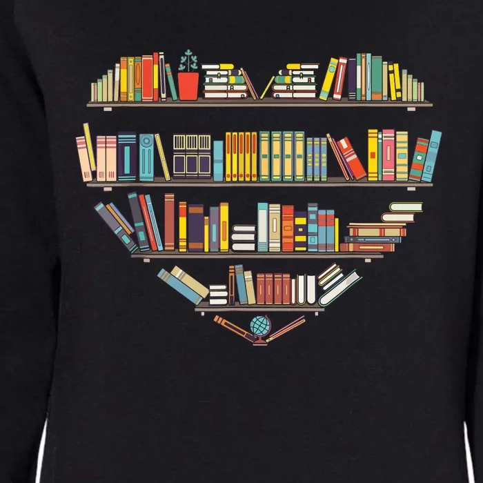 Cute Reading Library Books Lover Heart Librarian Gift Womens California Wash Sweatshirt