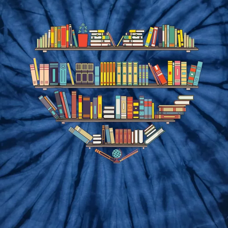 Cute Reading Library Books Lover Heart Librarian Gift Tie-Dye T-Shirt