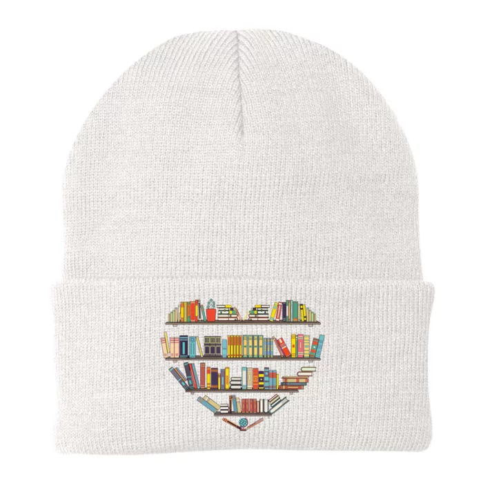 Cute Reading Library Books Lover Heart Librarian Gift Knit Cap Winter Beanie