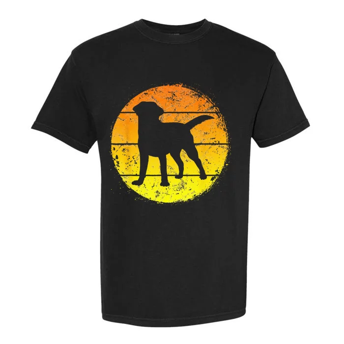 Circular Retro Labrador Owner Golden Black Lab Dad Mom Garment-Dyed Heavyweight T-Shirt