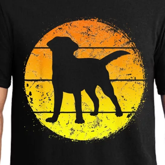 Circular Retro Labrador Owner Golden Black Lab Dad Mom Pajama Set