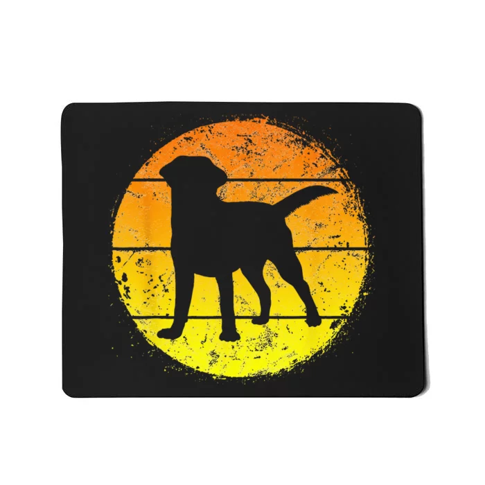 Circular Retro Labrador Owner Golden Black Lab Dad Mom Mousepad