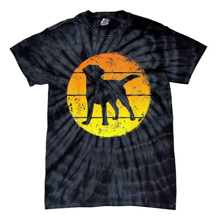 Circular Retro Labrador Owner Golden Black Lab Dad Mom Tie-Dye T-Shirt