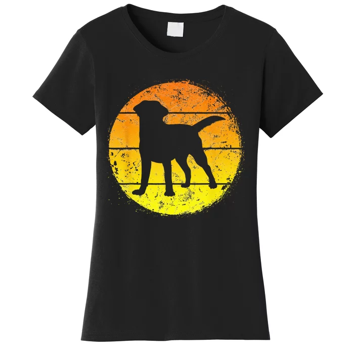 Circular Retro Labrador Owner Golden Black Lab Dad Mom Women's T-Shirt