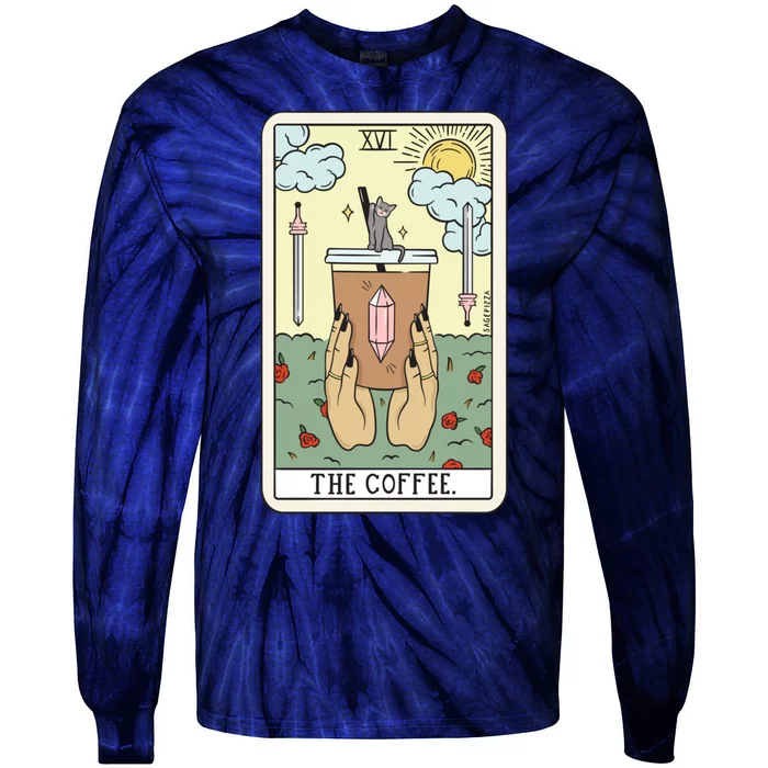 Coffee Reading (Light) Tie-Dye Long Sleeve Shirt