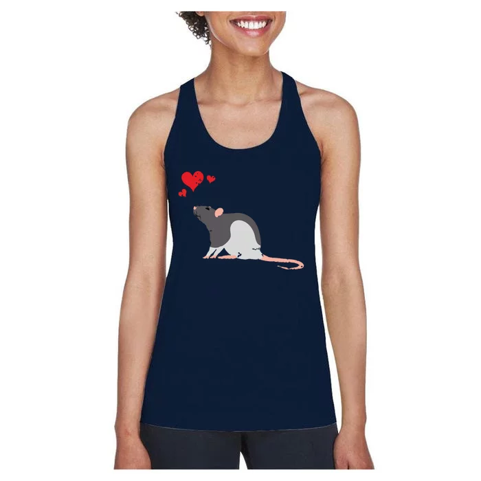 Cute Rat Lover Pet Mouse Or Rodent Gift Women's Racerback Tank