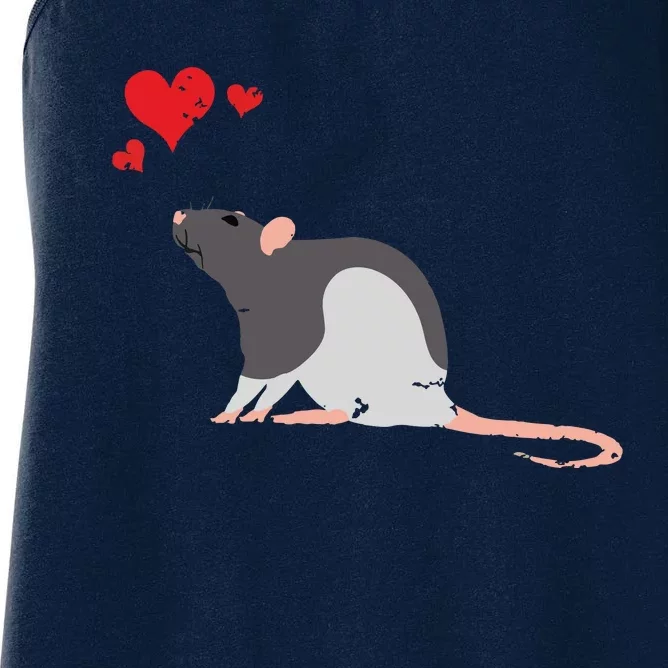 Cute Rat Lover Pet Mouse Or Rodent Gift Women's Racerback Tank