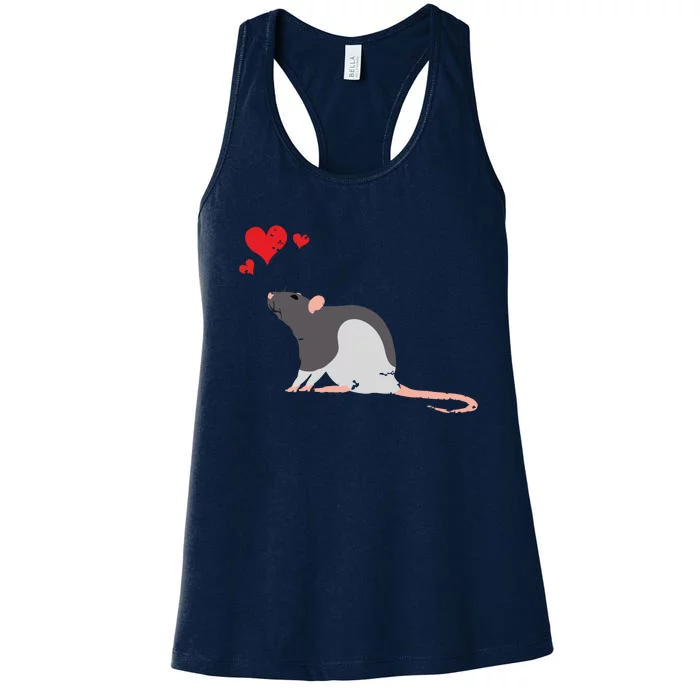 Cute Rat Lover Pet Mouse Or Rodent Gift Women's Racerback Tank