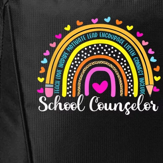 Counselor Rainbow Leopard Funny School Counselor Gift. City Backpack