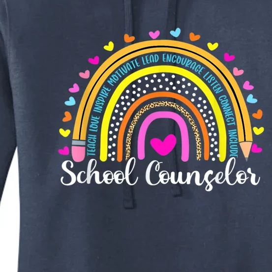 Counselor Rainbow Leopard Funny School Counselor Gift. Women's Pullover Hoodie