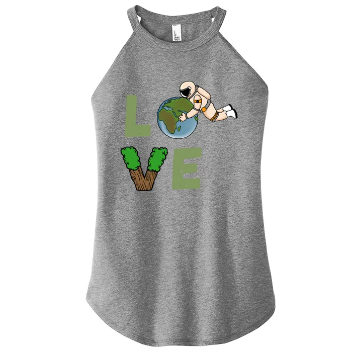 Cute Retro Love Planet Earth Day Everyday World Environt Gift Women’s Perfect Tri Rocker Tank