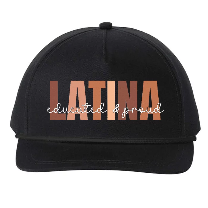 Cool Retro Latina Educated And Proud Latina Power Snapback Five-Panel Rope Hat