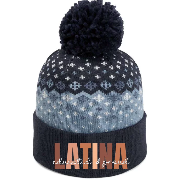 Cool Retro Latina Educated And Proud Latina Power The Baniff Cuffed Pom Beanie