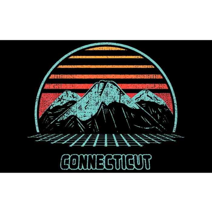 Connecticut Retro Mountain Hiking 80s Style Bumper Sticker