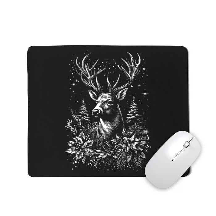 Christmas Reindeer Merry Christmas Xmas Morning Holiday Mousepad