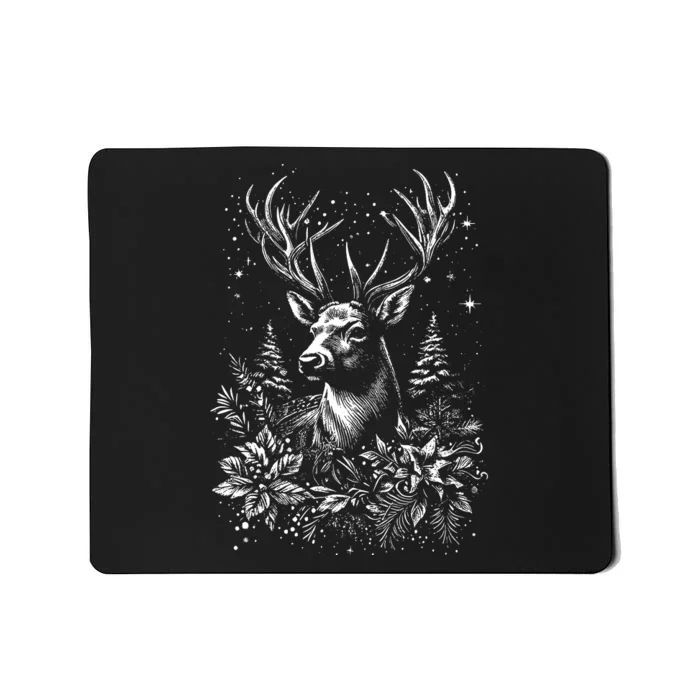 Christmas Reindeer Merry Christmas Xmas Morning Holiday Mousepad