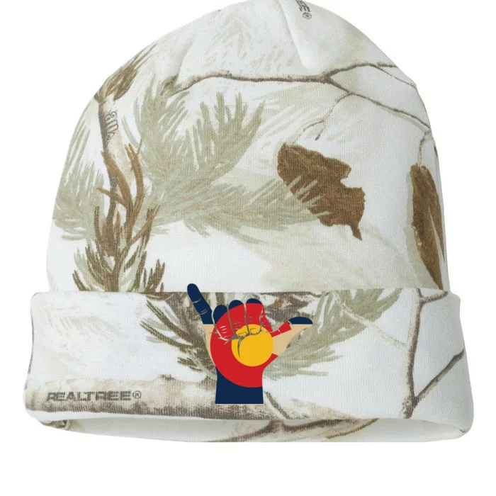 Colorado Rocky Mountain Shaka Sign Flag Of Colorado Kati - 12in Camo Beanie