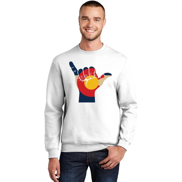 Colorado Rocky Mountain Shaka Sign Flag Of Colorado Sweatshirt