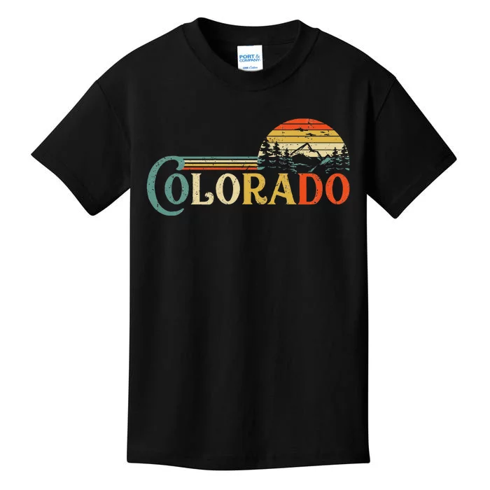 Colorado Rocky Mountain Sun Boulder Hiking Kids T-Shirt