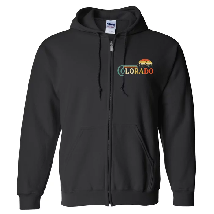 Colorado Rocky Mountain Sun Boulder Hiking Full Zip Hoodie