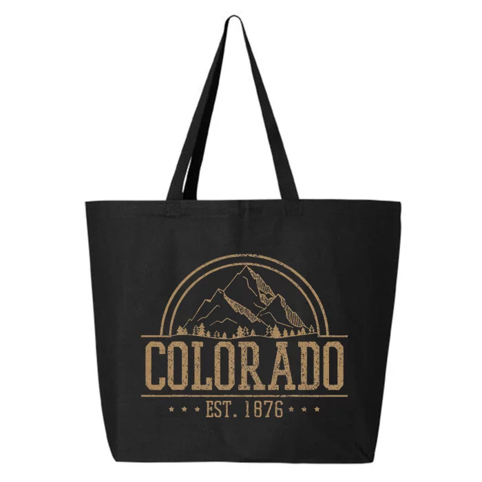 Colorado Rocky Mountains Est. 1876 Hiking Outdoor 25L Jumbo Tote