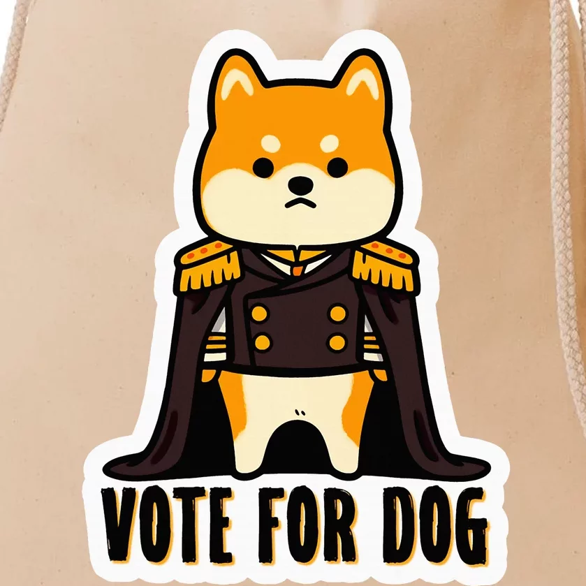 Captain Rufus Montgomery Vote For Dog Drawstring Bag