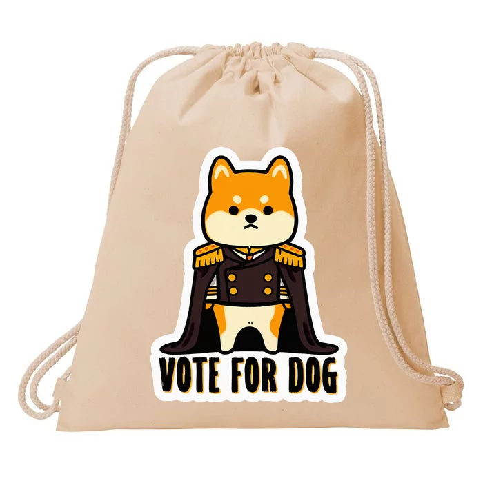 Captain Rufus Montgomery Vote For Dog Drawstring Bag