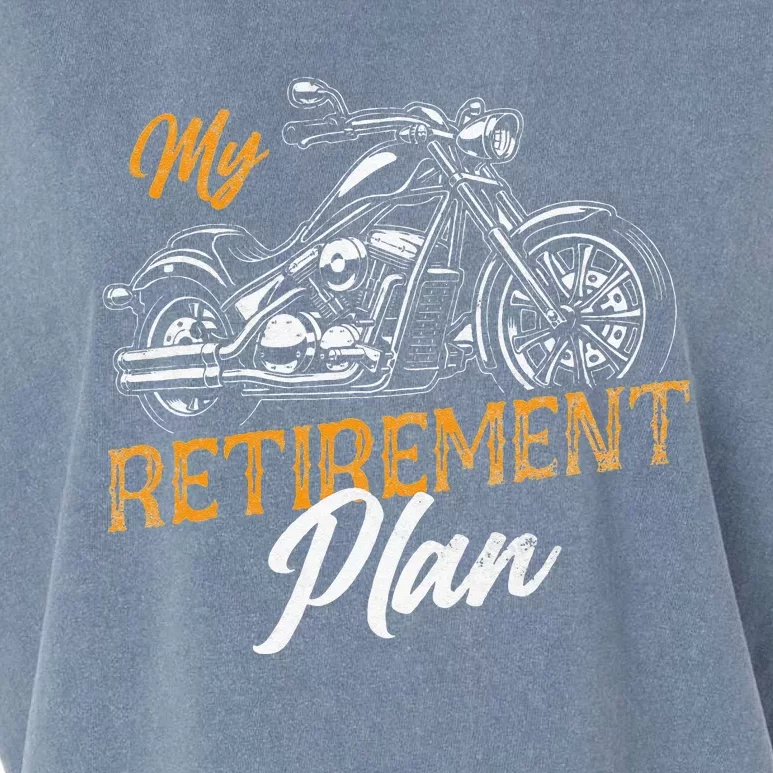 Classic Retired Motorcycle Biker My Retirement Plan Grandpa Garment-Dyed Women's Muscle Tee