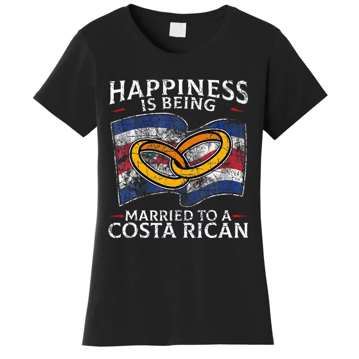 Costa Rica Marriage Costa Rican Heritage Married Flag Women's T-Shirt