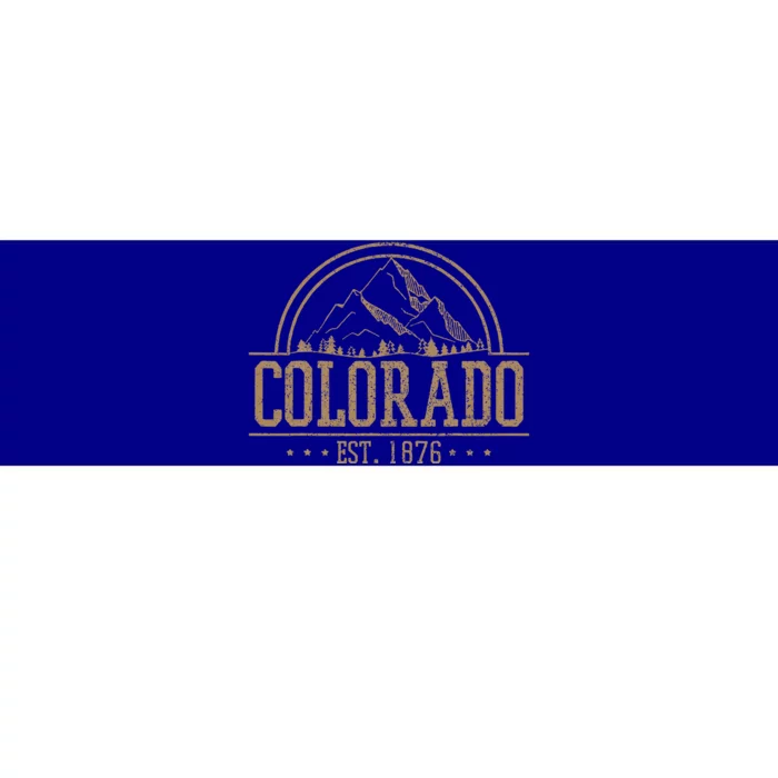 Colorado Rocky Mountains Est. 1876 Hiking Outdoor Bumper Sticker