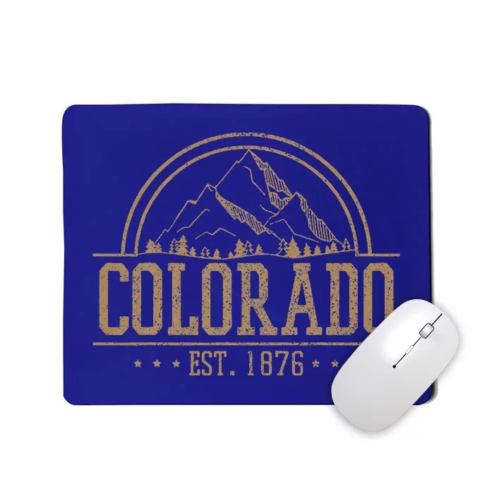 Colorado Rocky Mountains Est. 1876 Hiking Outdoor Mousepad