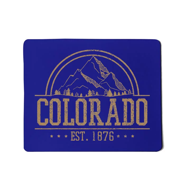 Colorado Rocky Mountains Est. 1876 Hiking Outdoor Mousepad