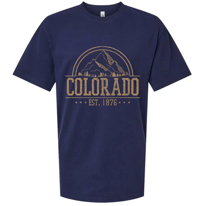 Colorado Rocky Mountains Est. 1876 Hiking Outdoor Sueded Cloud Jersey T-Shirt