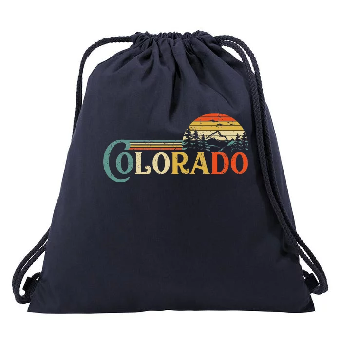 Colorado Rocky Mountain Sun Boulder Hiking Drawstring Bag