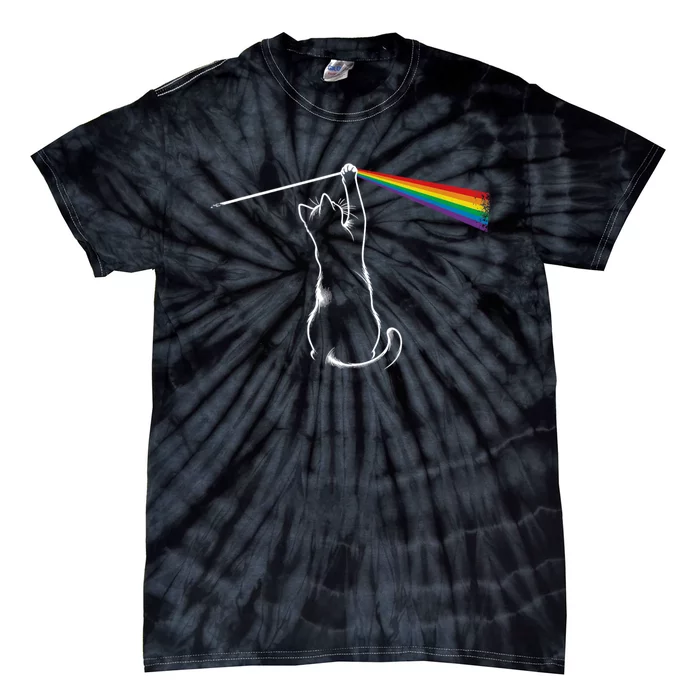 Cat Rock Music Funny Cat Lovers Tie-Dye T-Shirt