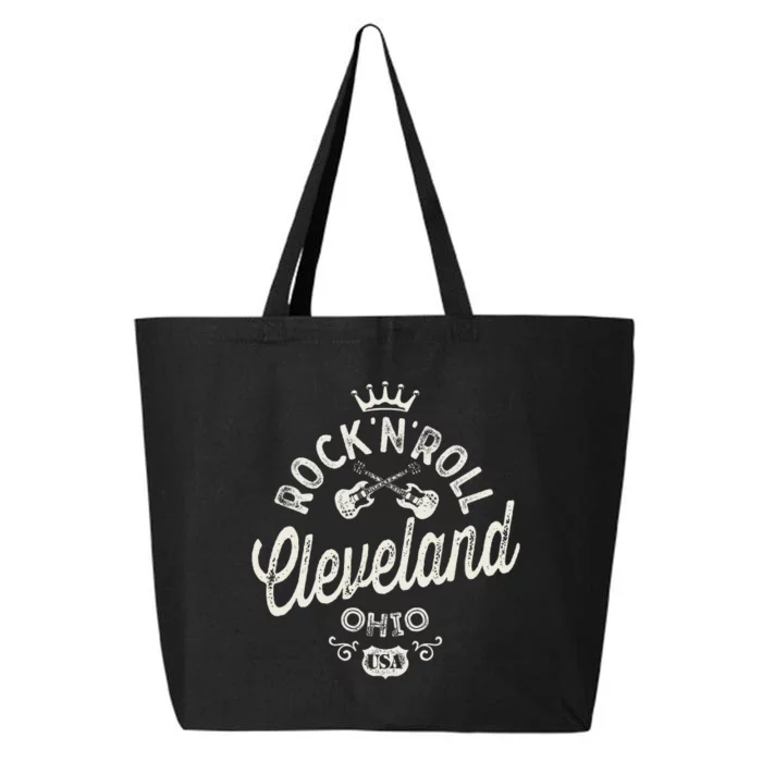 Cleveland RockNRoll Music Cool Vintage 25L Jumbo Tote