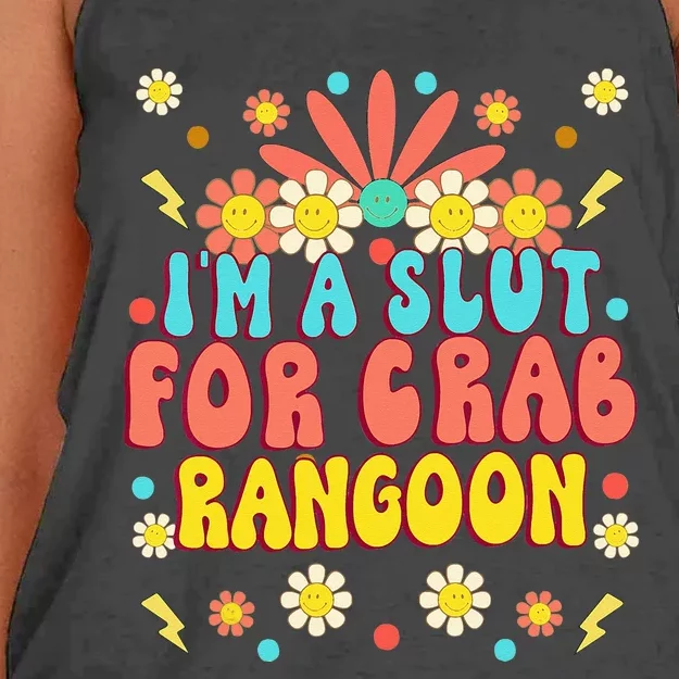 Crab Rangoon Meme - I'm A Slut For Crab Rangoon Women's Knotted Racerback Tank