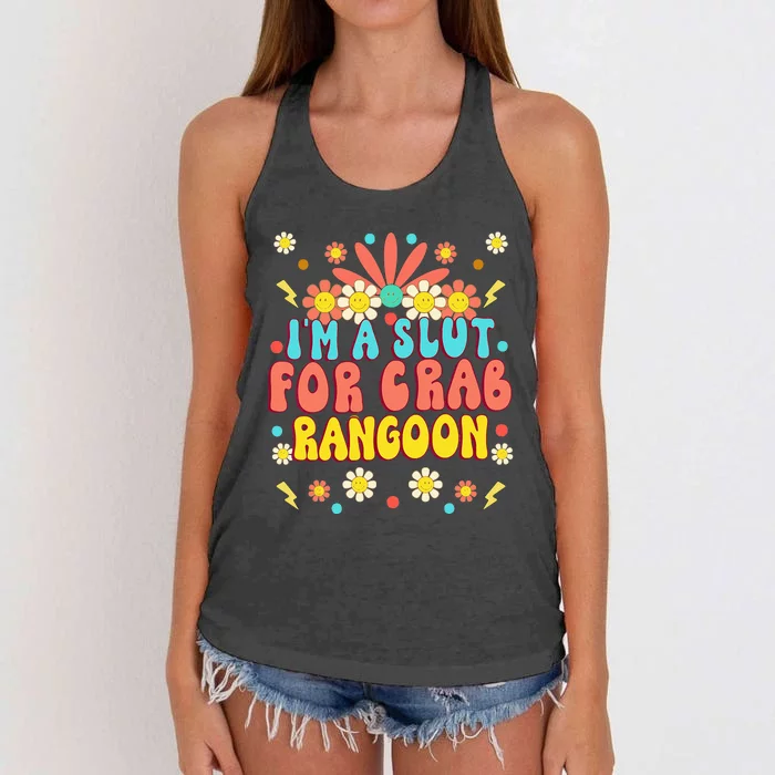 Crab Rangoon Meme - I'm A Slut For Crab Rangoon Women's Knotted Racerback Tank