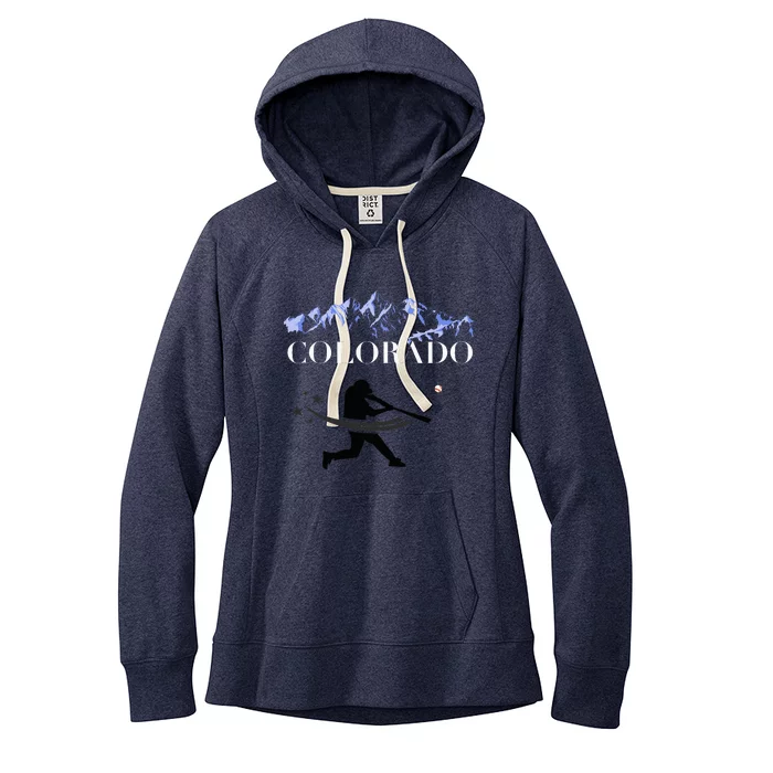 Colorado Rocky Mountain Baseball Player Design Women's Fleece Hoodie