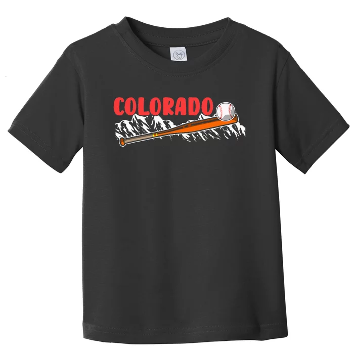 Colorado Rocky Mountain Baseball Fan Toddler T-Shirt