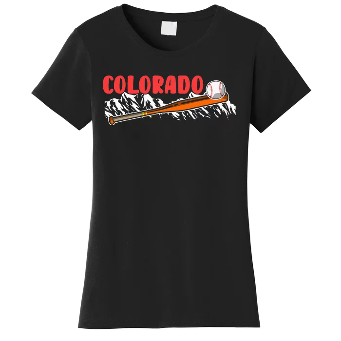 Colorado Rocky Mountain Baseball Fan Women's T-Shirt