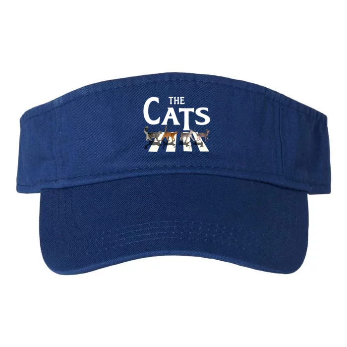 Cat Rock Music Funny Cat Lover Gifts Cute Cat Rock And Roll Lovers Graphic Valucap Bio-Washed Visor