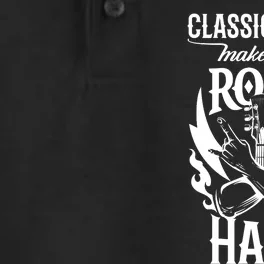 Classic Rock Makes Me Rock Hard Funny Music Lover Music Fan Dry Zone Grid Performance Polo