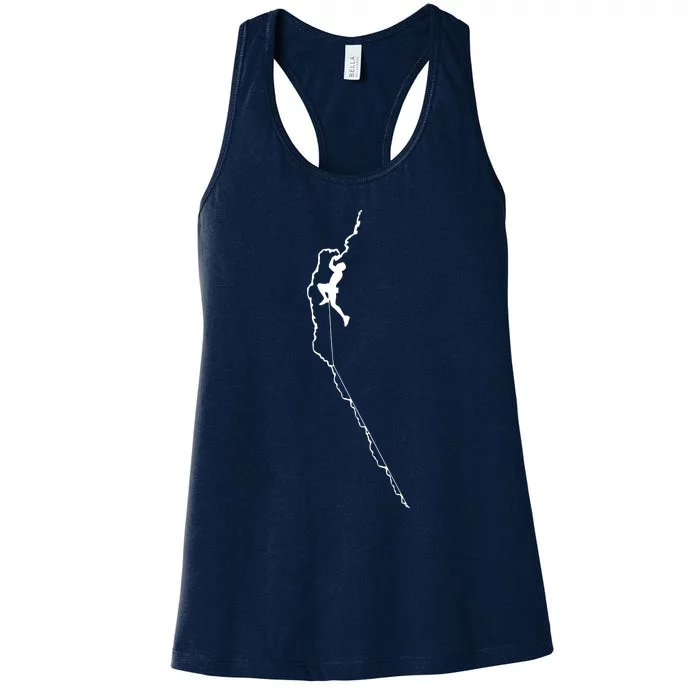 Climbing Rock Mountain Climber Bouldering Tee Gift Women's Racerback Tank