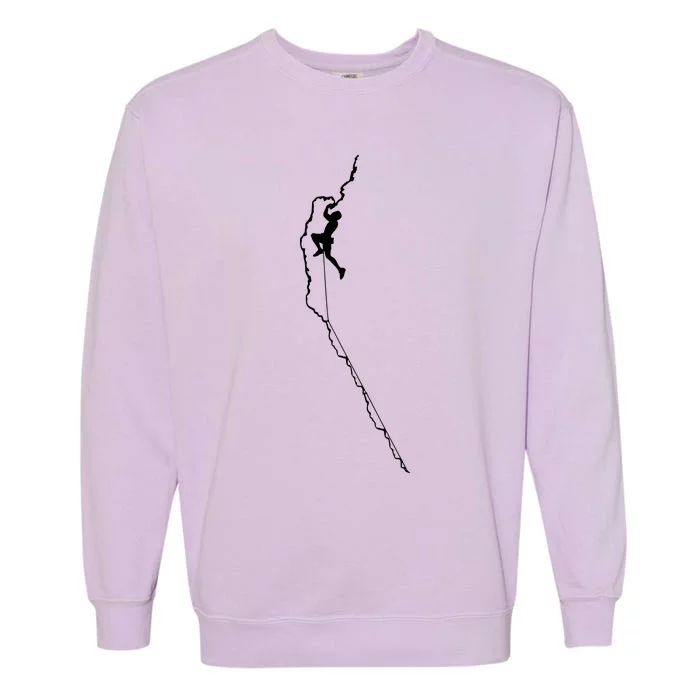 Climbing Rock Mountain Climber Bouldering Tee Gift Garment-Dyed Sweatshirt