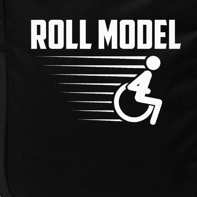 Cool Roll Model Funny Handicapped Person Wheelchair Impact Tech Backpack